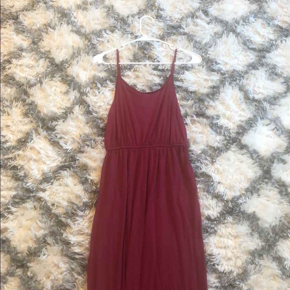 red long dress